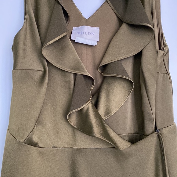 BDHLN Tansy Satin Charmeuse Maxi Dress in Olive - Picture 5 of 15